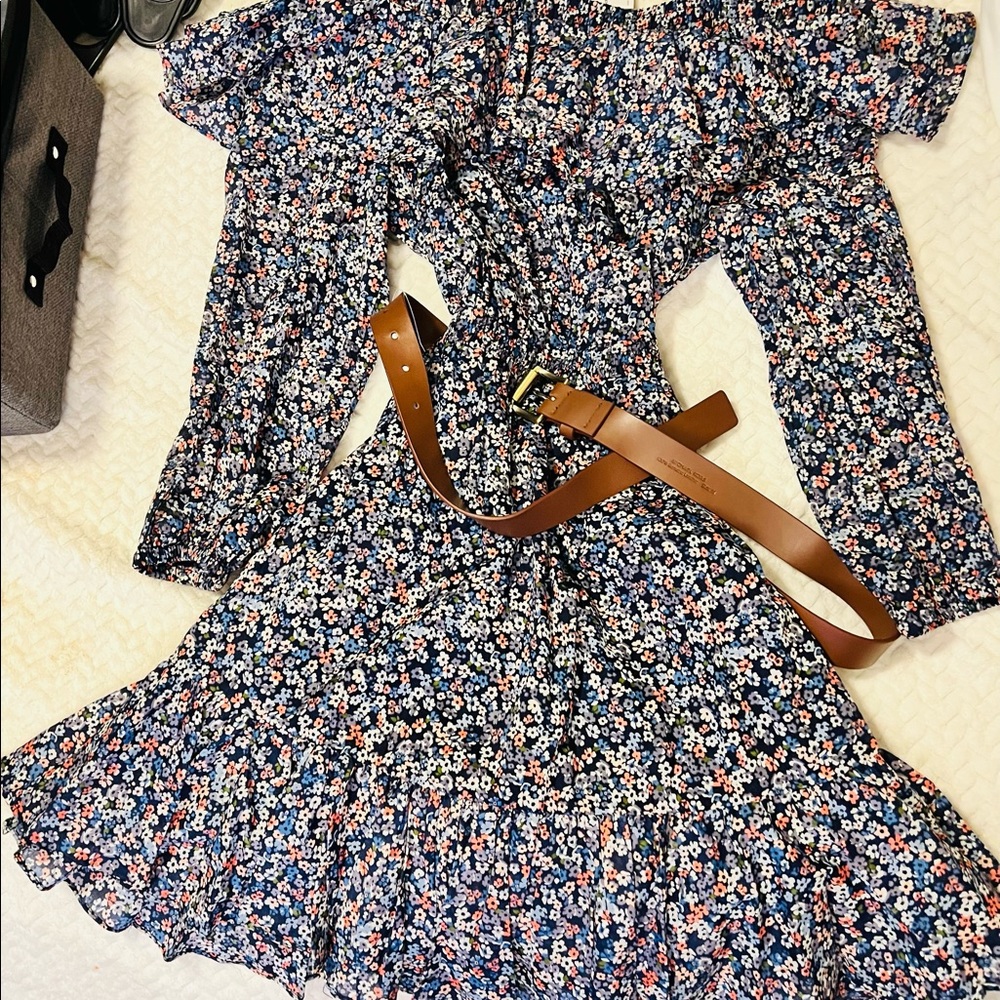 Michael Kors floral off shoulder dress. New, never worn. With tags. Size M